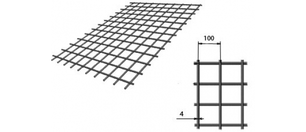 Сетка сварная (дорожная) 100х100х4мм 1,5х2м купить с доставкой в Астапово
