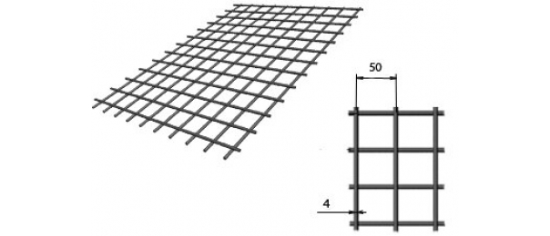 Сетка сварная (дорожная) 50х50х4мм 1х2м купить с доставкой в Астапово